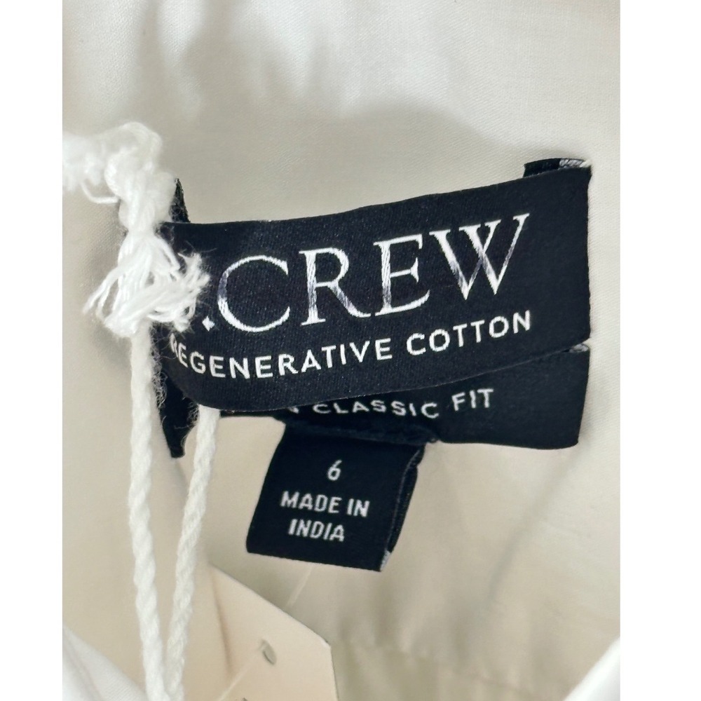 NEW J.Crew Cotton Jules Classic Fit Shirt in Cotton Poplin Women's Size 6 Preppy - Picture 6 of 10